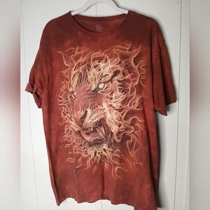 The Mountain Fiery Lion Short Sleeve Tee - Red